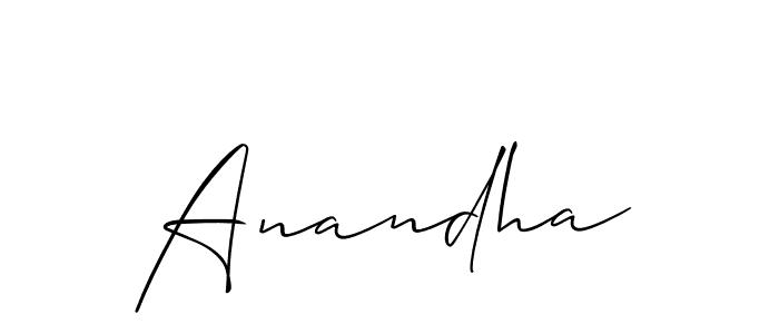 Also You can easily find your signature by using the search form. We will create Anandha name handwritten signature images for you free of cost using Allison_Script sign style. Anandha signature style 2 images and pictures png