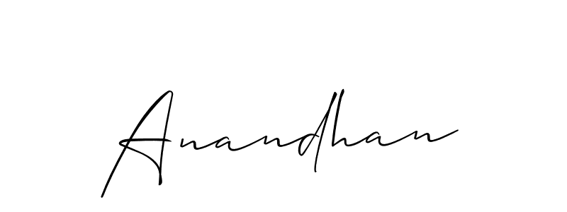 Also we have Anandhan name is the best signature style. Create professional handwritten signature collection using Allison_Script autograph style. Anandhan signature style 2 images and pictures png