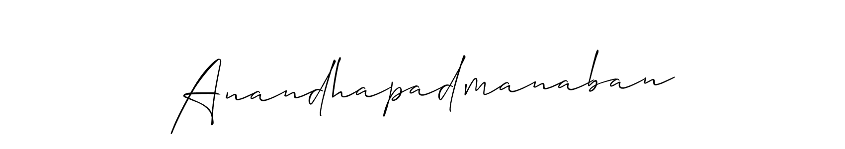 Anandhapadmanaban stylish signature style. Best Handwritten Sign (Allison_Script) for my name. Handwritten Signature Collection Ideas for my name Anandhapadmanaban. Anandhapadmanaban signature style 2 images and pictures png