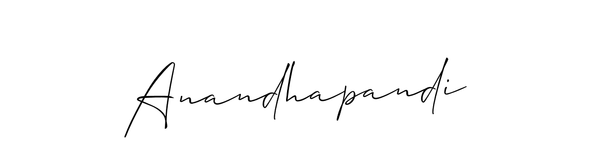 How to make Anandhapandi signature? Allison_Script is a professional autograph style. Create handwritten signature for Anandhapandi name. Anandhapandi signature style 2 images and pictures png