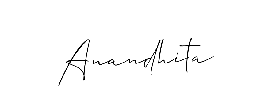 Similarly Allison_Script is the best handwritten signature design. Signature creator online .You can use it as an online autograph creator for name Anandhita. Anandhita signature style 2 images and pictures png