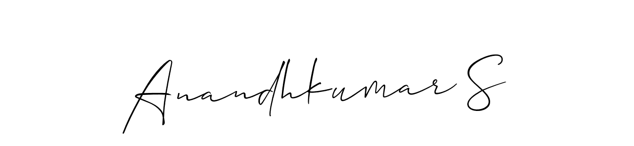 How to Draw Anandhkumar S signature style? Allison_Script is a latest design signature styles for name Anandhkumar S. Anandhkumar S signature style 2 images and pictures png