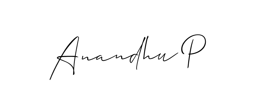 Make a short Anandhu P signature style. Manage your documents anywhere anytime using Allison_Script. Create and add eSignatures, submit forms, share and send files easily. Anandhu P signature style 2 images and pictures png