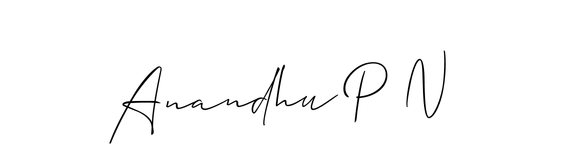 Anandhu P N stylish signature style. Best Handwritten Sign (Allison_Script) for my name. Handwritten Signature Collection Ideas for my name Anandhu P N. Anandhu P N signature style 2 images and pictures png