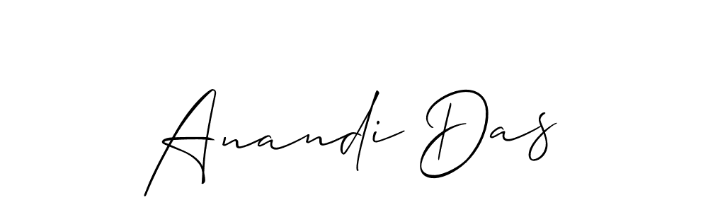 The best way (Allison_Script) to make a short signature is to pick only two or three words in your name. The name Anandi Das include a total of six letters. For converting this name. Anandi Das signature style 2 images and pictures png