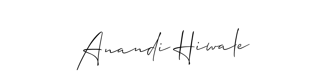 Also You can easily find your signature by using the search form. We will create Anandi Hiwale name handwritten signature images for you free of cost using Allison_Script sign style. Anandi Hiwale signature style 2 images and pictures png