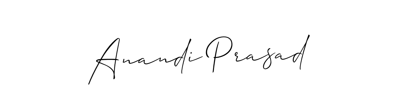 Make a beautiful signature design for name Anandi Prasad. With this signature (Allison_Script) style, you can create a handwritten signature for free. Anandi Prasad signature style 2 images and pictures png