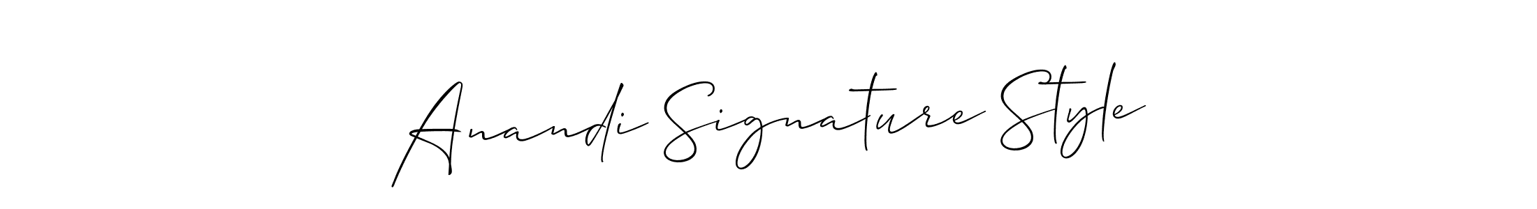 Also You can easily find your signature by using the search form. We will create Anandi Signature Style name handwritten signature images for you free of cost using Allison_Script sign style. Anandi Signature Style signature style 2 images and pictures png