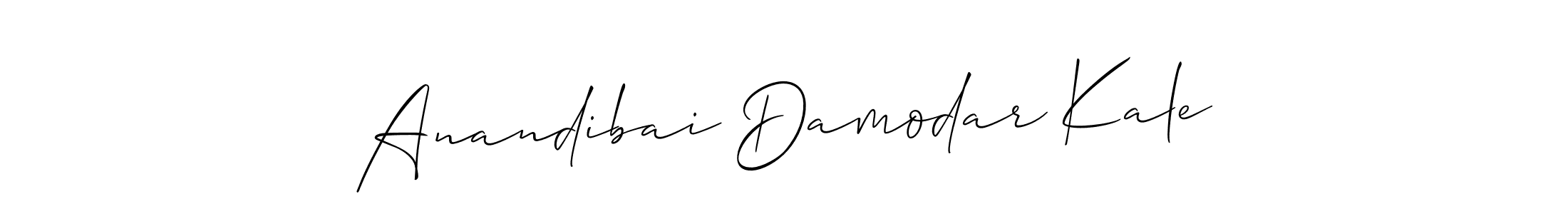 Use a signature maker to create a handwritten signature online. With this signature software, you can design (Allison_Script) your own signature for name Anandibai Damodar Kale. Anandibai Damodar Kale signature style 2 images and pictures png