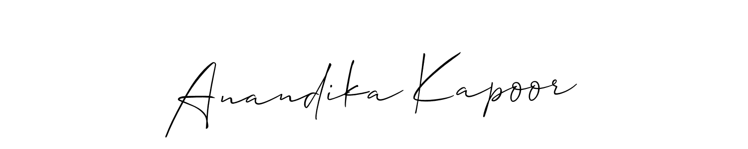 How to Draw Anandika Kapoor signature style? Allison_Script is a latest design signature styles for name Anandika Kapoor. Anandika Kapoor signature style 2 images and pictures png