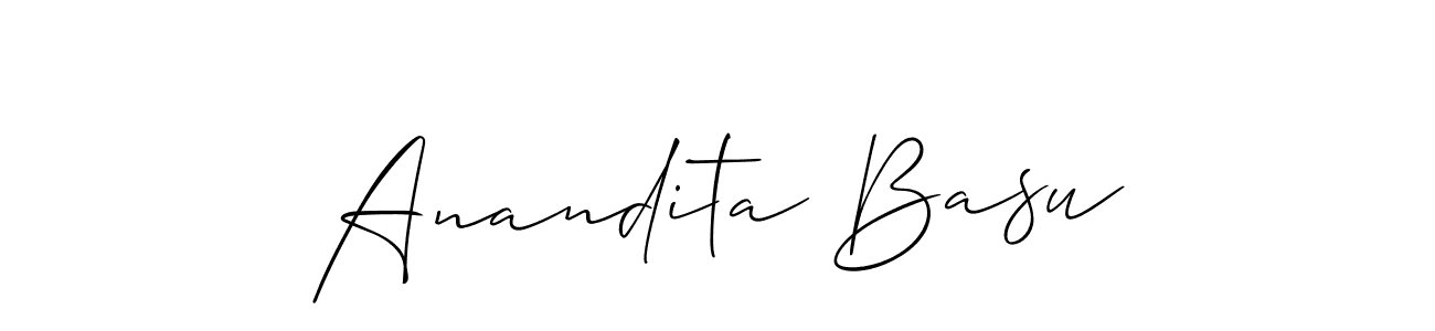 Also we have Anandita Basu name is the best signature style. Create professional handwritten signature collection using Allison_Script autograph style. Anandita Basu signature style 2 images and pictures png
