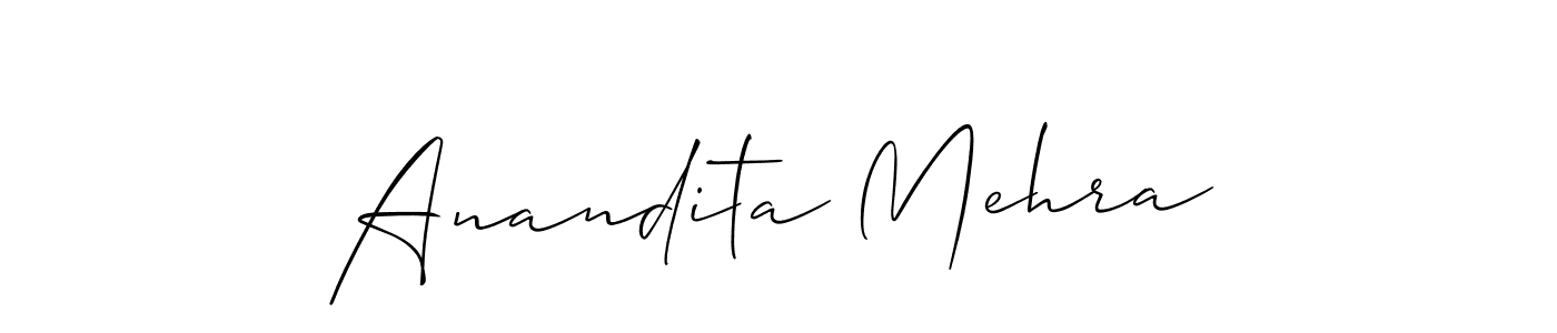 How to make Anandita Mehra signature? Allison_Script is a professional autograph style. Create handwritten signature for Anandita Mehra name. Anandita Mehra signature style 2 images and pictures png