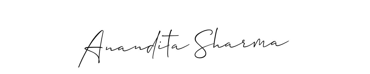 Anandita Sharma stylish signature style. Best Handwritten Sign (Allison_Script) for my name. Handwritten Signature Collection Ideas for my name Anandita Sharma. Anandita Sharma signature style 2 images and pictures png