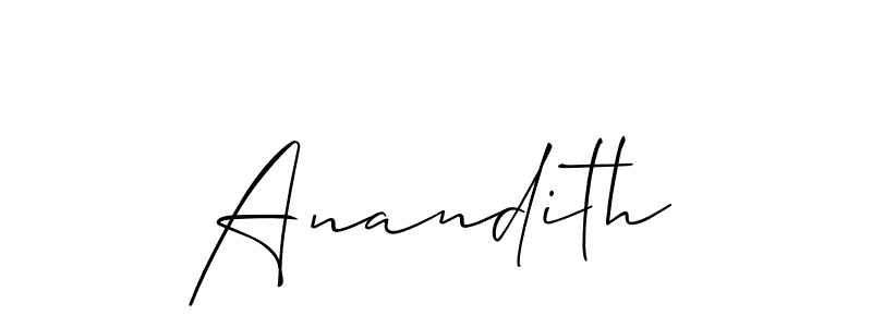 How to Draw Anandith signature style? Allison_Script is a latest design signature styles for name Anandith. Anandith signature style 2 images and pictures png