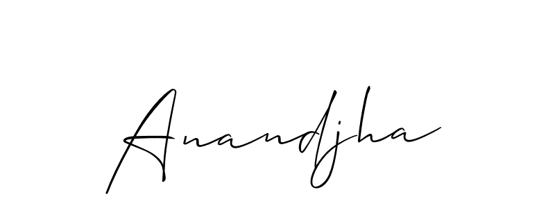 How to make Anandjha name signature. Use Allison_Script style for creating short signs online. This is the latest handwritten sign. Anandjha signature style 2 images and pictures png