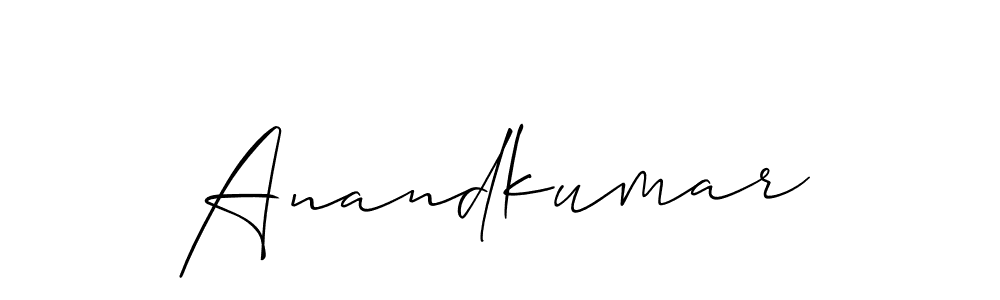 Use a signature maker to create a handwritten signature online. With this signature software, you can design (Allison_Script) your own signature for name Anandkumar. Anandkumar signature style 2 images and pictures png