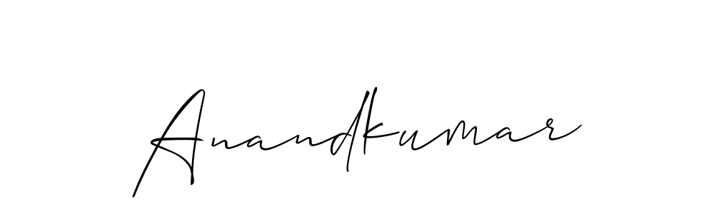 How to make Anandkumar signature? Allison_Script is a professional autograph style. Create handwritten signature for Anandkumar name. Anandkumar signature style 2 images and pictures png