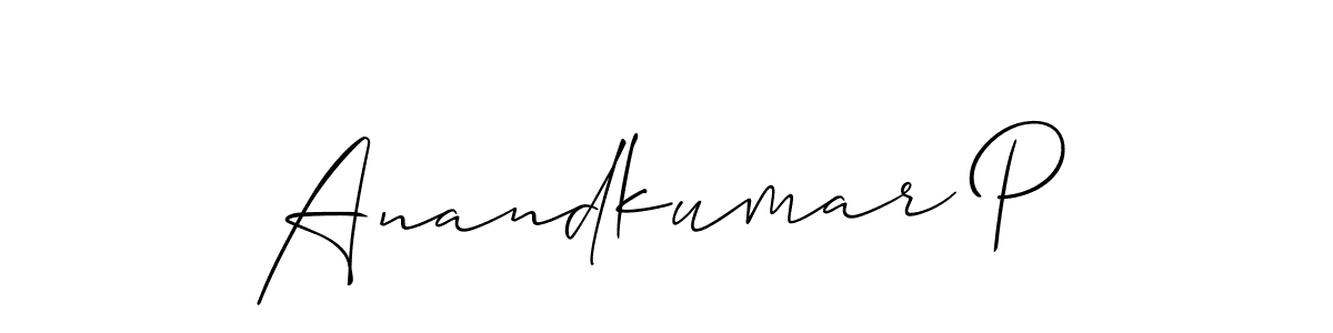 This is the best signature style for the Anandkumar P name. Also you like these signature font (Allison_Script). Mix name signature. Anandkumar P signature style 2 images and pictures png