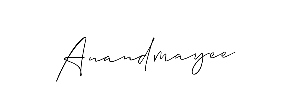 Make a beautiful signature design for name Anandmayee. With this signature (Allison_Script) style, you can create a handwritten signature for free. Anandmayee signature style 2 images and pictures png