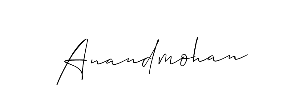 Use a signature maker to create a handwritten signature online. With this signature software, you can design (Allison_Script) your own signature for name Anandmohan. Anandmohan signature style 2 images and pictures png