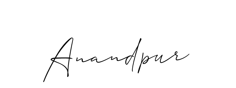 The best way (Allison_Script) to make a short signature is to pick only two or three words in your name. The name Anandpur include a total of six letters. For converting this name. Anandpur signature style 2 images and pictures png
