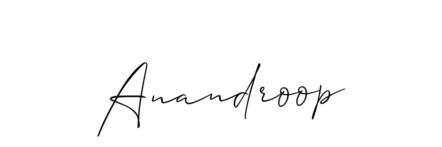 It looks lik you need a new signature style for name Anandroop. Design unique handwritten (Allison_Script) signature with our free signature maker in just a few clicks. Anandroop signature style 2 images and pictures png