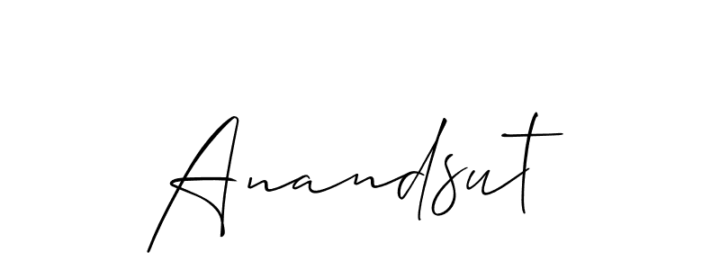 Design your own signature with our free online signature maker. With this signature software, you can create a handwritten (Allison_Script) signature for name Anandsut. Anandsut signature style 2 images and pictures png