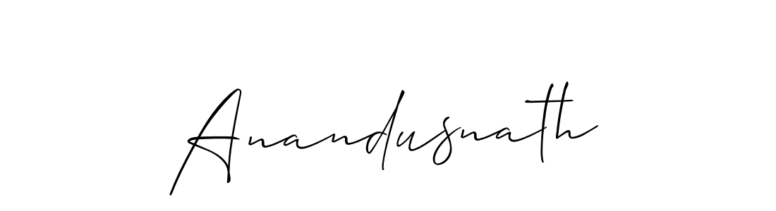 Design your own signature with our free online signature maker. With this signature software, you can create a handwritten (Allison_Script) signature for name Anandusnath. Anandusnath signature style 2 images and pictures png