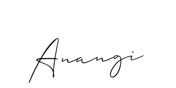 Make a beautiful signature design for name Anangi. With this signature (Allison_Script) style, you can create a handwritten signature for free. Anangi signature style 2 images and pictures png