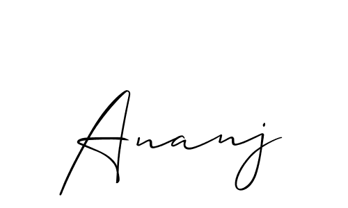 You should practise on your own different ways (Allison_Script) to write your name (Ananj) in signature. don't let someone else do it for you. Ananj signature style 2 images and pictures png