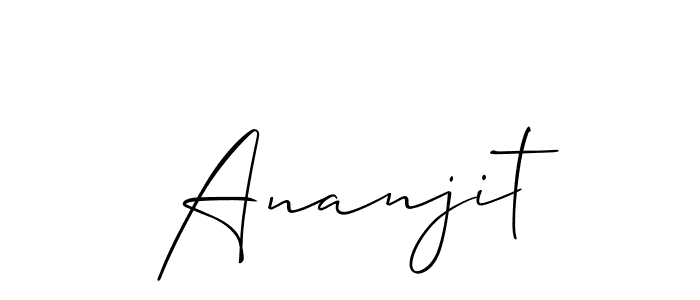 Make a short Ananjit signature style. Manage your documents anywhere anytime using Allison_Script. Create and add eSignatures, submit forms, share and send files easily. Ananjit signature style 2 images and pictures png
