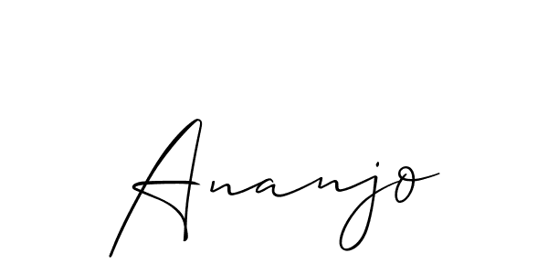 It looks lik you need a new signature style for name Ananjo. Design unique handwritten (Allison_Script) signature with our free signature maker in just a few clicks. Ananjo signature style 2 images and pictures png