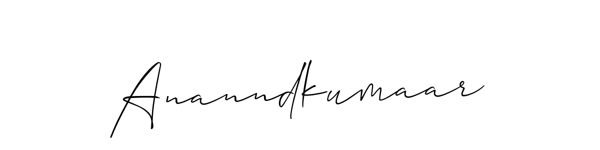 How to make Ananndkumaar signature? Allison_Script is a professional autograph style. Create handwritten signature for Ananndkumaar name. Ananndkumaar signature style 2 images and pictures png