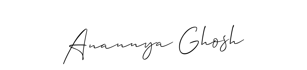 Create a beautiful signature design for name Anannya Ghosh. With this signature (Allison_Script) fonts, you can make a handwritten signature for free. Anannya Ghosh signature style 2 images and pictures png