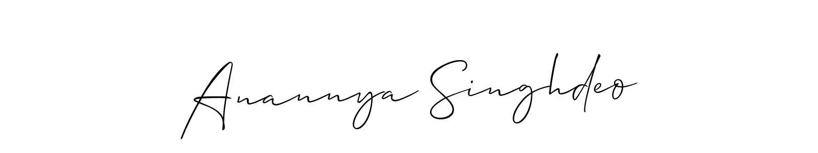 Make a short Anannya Singhdeo signature style. Manage your documents anywhere anytime using Allison_Script. Create and add eSignatures, submit forms, share and send files easily. Anannya Singhdeo signature style 2 images and pictures png