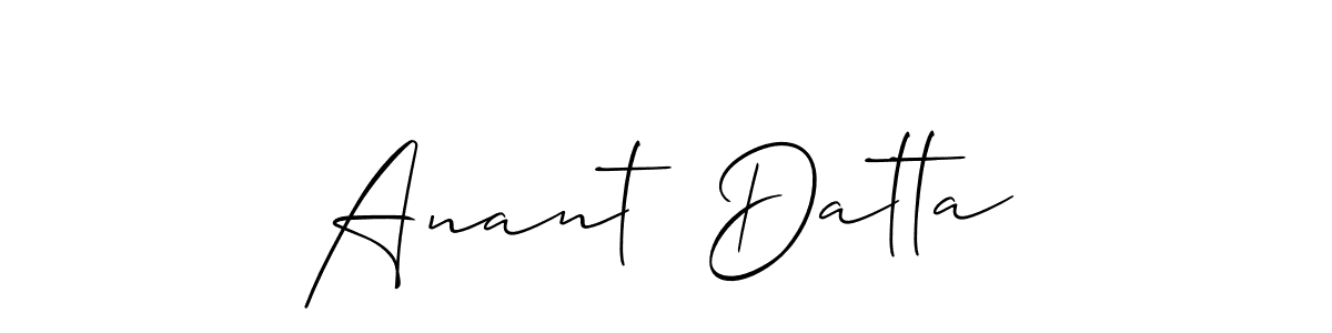 This is the best signature style for the Anant  Datta name. Also you like these signature font (Allison_Script). Mix name signature. Anant  Datta signature style 2 images and pictures png