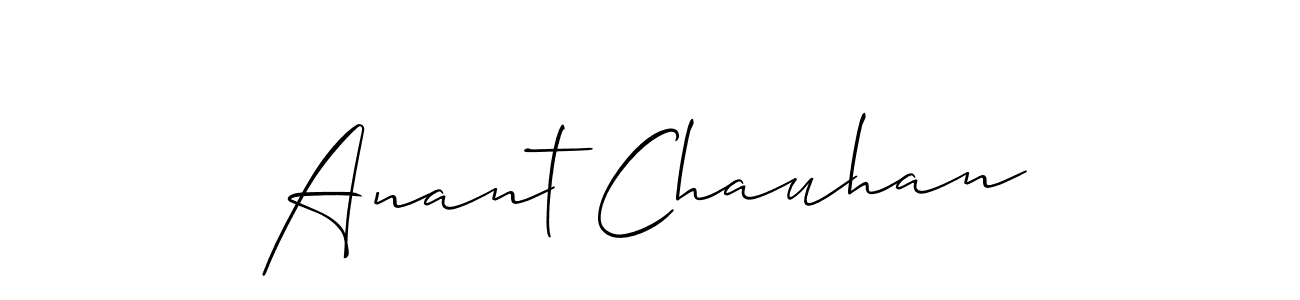 if you are searching for the best signature style for your name Anant Chauhan. so please give up your signature search. here we have designed multiple signature styles  using Allison_Script. Anant Chauhan signature style 2 images and pictures png