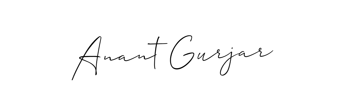 It looks lik you need a new signature style for name Anant Gurjar. Design unique handwritten (Allison_Script) signature with our free signature maker in just a few clicks. Anant Gurjar signature style 2 images and pictures png