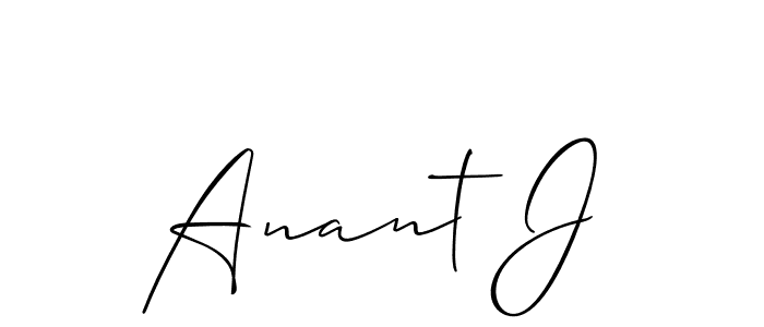 Anant J stylish signature style. Best Handwritten Sign (Allison_Script) for my name. Handwritten Signature Collection Ideas for my name Anant J. Anant J signature style 2 images and pictures png