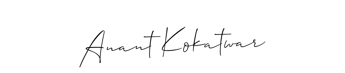 Design your own signature with our free online signature maker. With this signature software, you can create a handwritten (Allison_Script) signature for name Anant Kokatwar. Anant Kokatwar signature style 2 images and pictures png