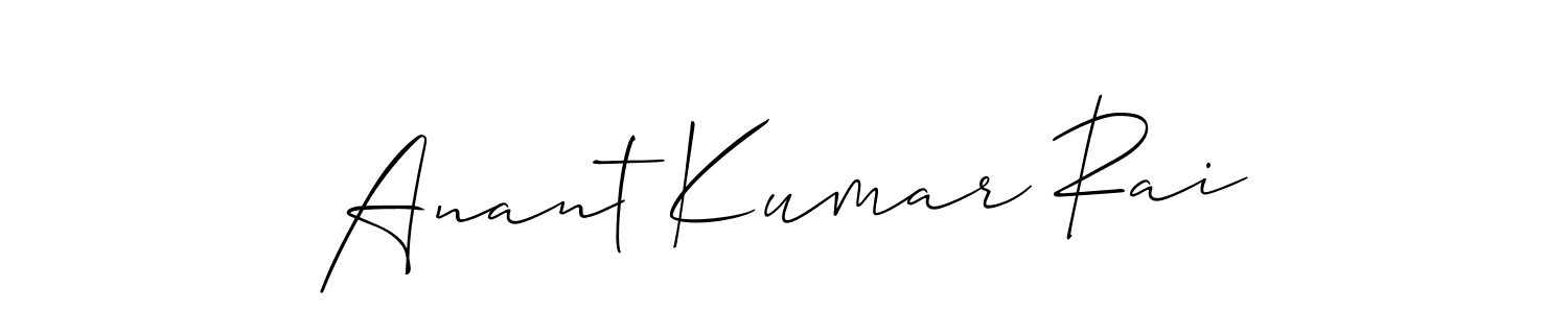 if you are searching for the best signature style for your name Anant Kumar Rai. so please give up your signature search. here we have designed multiple signature styles  using Allison_Script. Anant Kumar Rai signature style 2 images and pictures png
