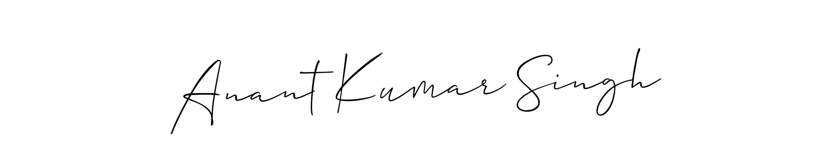 Design your own signature with our free online signature maker. With this signature software, you can create a handwritten (Allison_Script) signature for name Anant Kumar Singh. Anant Kumar Singh signature style 2 images and pictures png