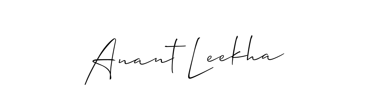 It looks lik you need a new signature style for name Anant Leekha. Design unique handwritten (Allison_Script) signature with our free signature maker in just a few clicks. Anant Leekha signature style 2 images and pictures png