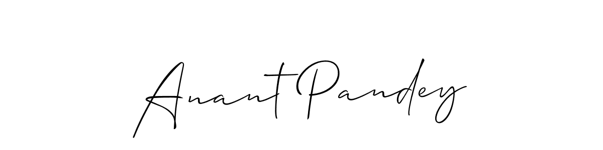 How to make Anant Pandey name signature. Use Allison_Script style for creating short signs online. This is the latest handwritten sign. Anant Pandey signature style 2 images and pictures png