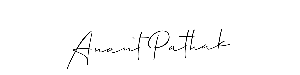 Anant Pathak stylish signature style. Best Handwritten Sign (Allison_Script) for my name. Handwritten Signature Collection Ideas for my name Anant Pathak. Anant Pathak signature style 2 images and pictures png