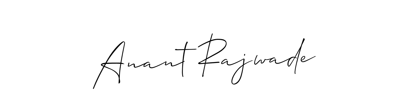 Design your own signature with our free online signature maker. With this signature software, you can create a handwritten (Allison_Script) signature for name Anant Rajwade. Anant Rajwade signature style 2 images and pictures png