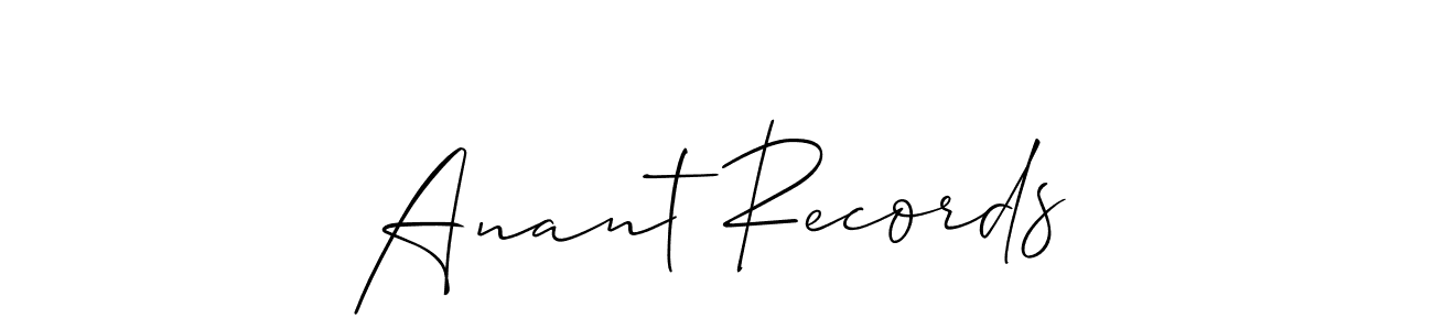 This is the best signature style for the Anant Records name. Also you like these signature font (Allison_Script). Mix name signature. Anant Records signature style 2 images and pictures png