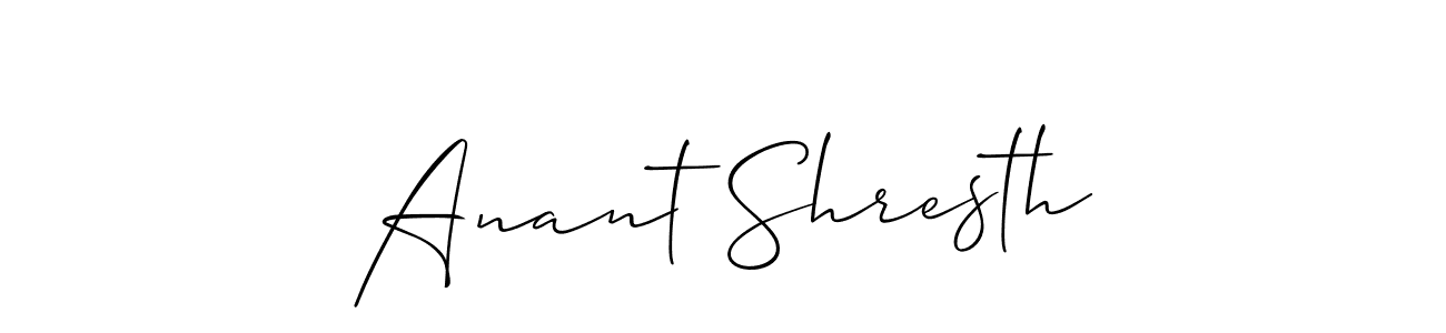 How to make Anant Shresth name signature. Use Allison_Script style for creating short signs online. This is the latest handwritten sign. Anant Shresth signature style 2 images and pictures png