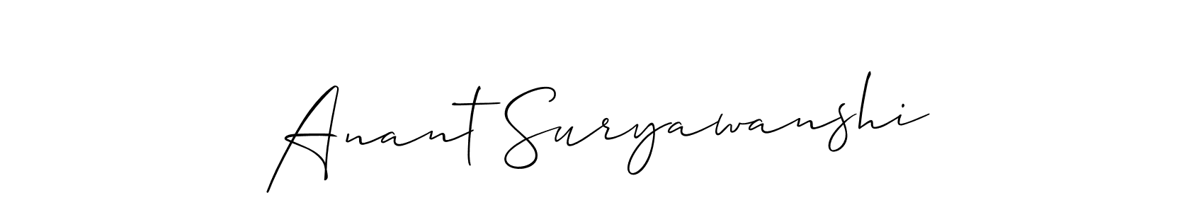 See photos of Anant Suryawanshi official signature by Spectra . Check more albums & portfolios. Read reviews & check more about Allison_Script font. Anant Suryawanshi signature style 2 images and pictures png