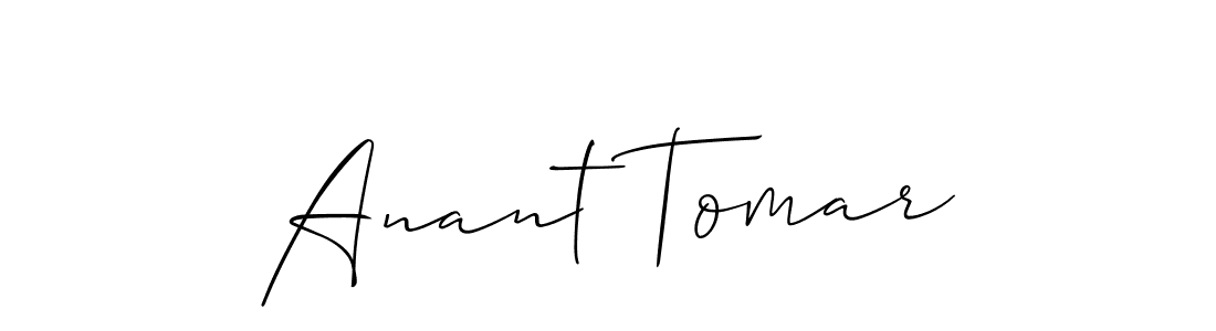 Anant Tomar stylish signature style. Best Handwritten Sign (Allison_Script) for my name. Handwritten Signature Collection Ideas for my name Anant Tomar. Anant Tomar signature style 2 images and pictures png